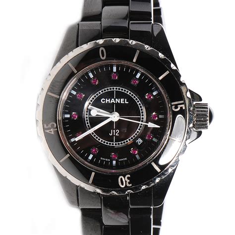 chanel ruby watch|Chanel black ribbon watch.